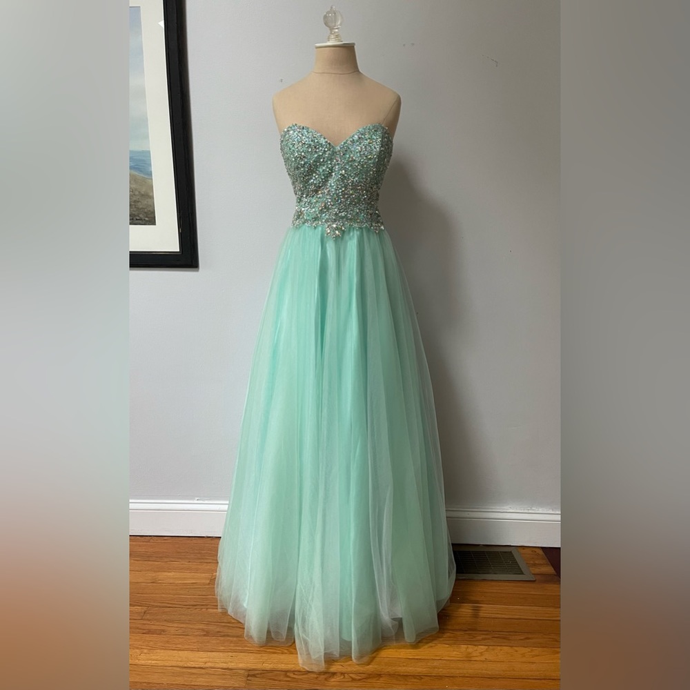 Elegant Mint Green Kids Formal Dress